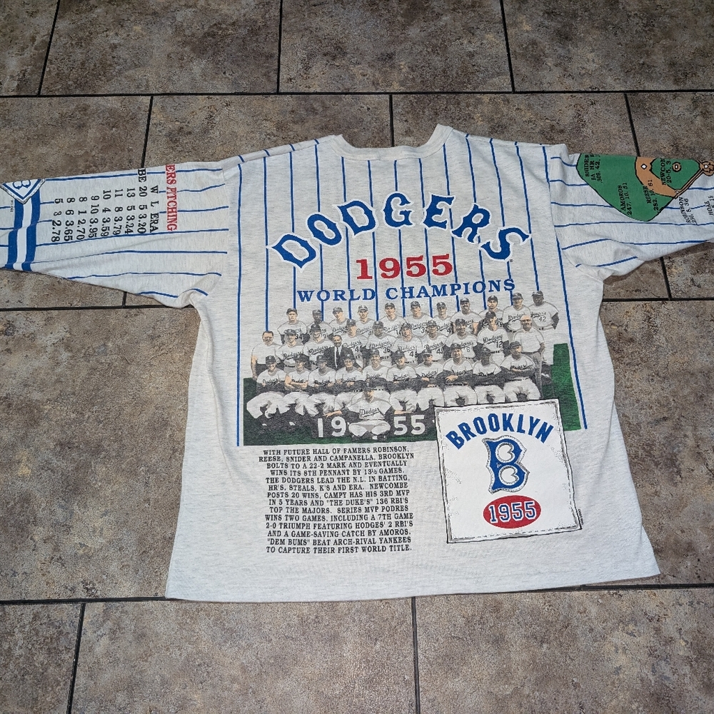 1955 Brooklyn Dodgers AOP Long Gone Vintage 90s Men's XL